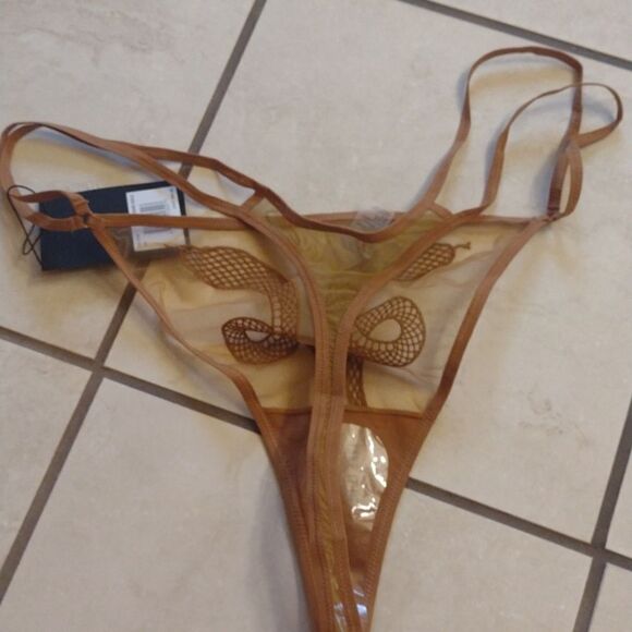 NWT Rare Thistle and Spire Medusa Thong Liquid Gold size 2X - Picture 9 of 10